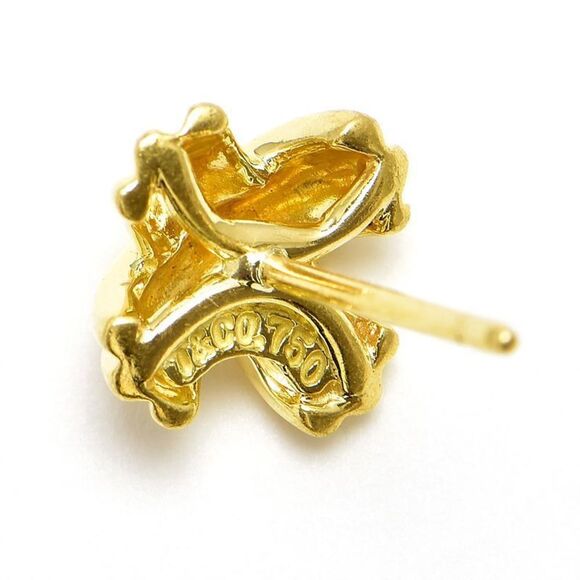 Tiffany & Co. Signature Cross Earrings K18YG Single Ear Design Yellow Gold - Picture 3 of 4